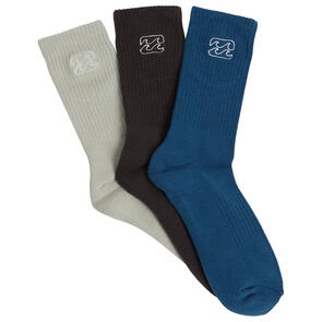 BILLABONG WAVE WASH 3 PACK SOCKS MULTI