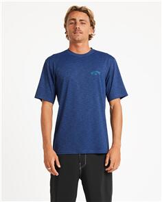 BILLABONG SHORELINE LOOSE FIT RASH VEST DENIM HEATHER