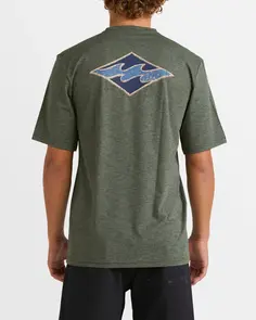 BILLABONG DIAMOND SHORELINE RASH VEST MILITARY HEATHER