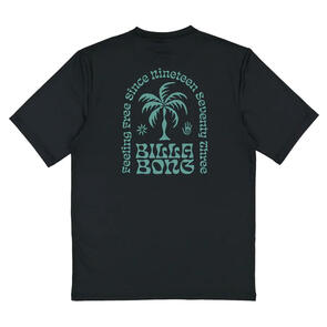 BILLABONG 2024 BIG WAVE SHAZZA LF SS S/SL SURF TEE BLACK HEATHER