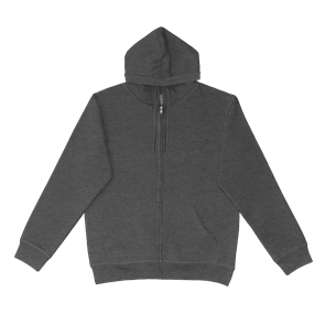 URBAN COLLAB BROAD ZIP HOODIE - 320GSM HEATHER DARK GREY