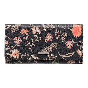 ROXY HAZY DAZE TRI-FOLD WALLET ANTHRACITE KERALA BORDER