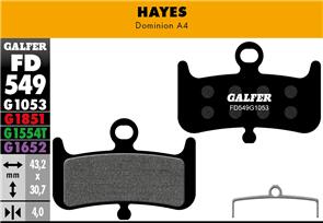 GALFER FD549 BRAKE PADS HAYES DOMINION A4 G1053 STANDARD