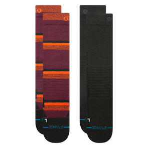 STANCE NIGHTRIDE MID POLY SNOW 2PACK SNOW SOCKS BLACK