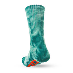 GLOBE SINGLES CREW SOCKS DARK GREEN TIE DYE