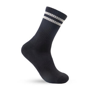 GLOBE SINGLES CREW SOCKS BLACK/GREY STRIPE