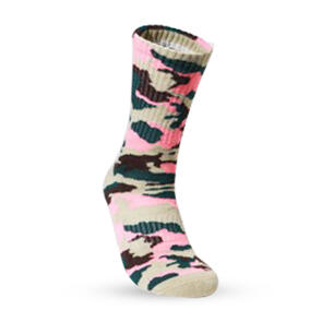GLOBE SINGLES CREW SOCKS PINK CAMO