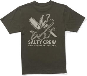 SALTY CREW POCKET KNIFE BOYS SS TEE DUSTY OLIVE