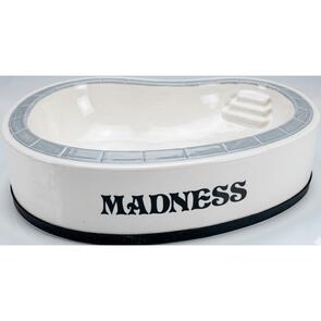 MADNESS CERAMIC DOG BOWL GREY