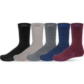 GLOBE IMPACT HI CREW SOCK 5 PACK ASSORTED