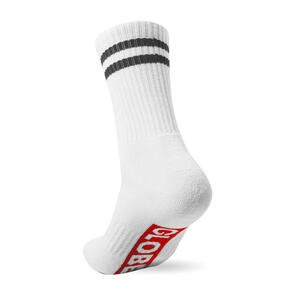 GLOBE SINGLES CREW SOCKS WHITE/BLACK STRIPE