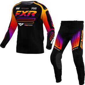 FXR YOUTH CLUTCH MX JERSEY AND PANTS 25 BLACK/SPECTRUM