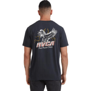 RVCA LAND OF THE FREE SS TEE WASHED BLACK