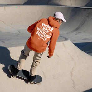 WEEKEND SOCIETY WARPED HOOD BURNT ORANGE