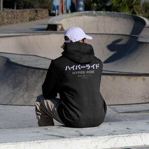 WEEKEND SOCIETY KANJI TOUR HOOD BLACK