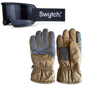 SWYTCH BASE SW08 GOGGLES + 540 SNOW GLOVE BLK/BROWN COMBO
