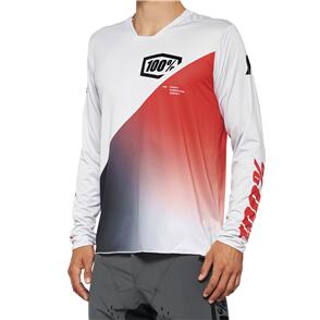 100% R-CORE X JERSEY GREY/RACER RED 