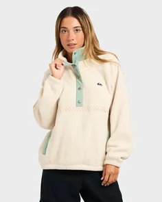 QUIKSILVER WOMENS COMPASS SHERPA JACKET SANDSHELL