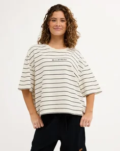 QUIKSILVER WOMENS TWILIGHT T-SHIRT SNOW WHITE