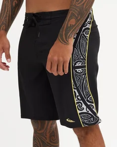QUIKSILVER X KEHU BUTLER MANGOTU BOARDSHORT 20" BLACK