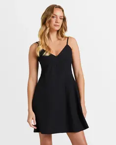 ROXY SANTORINI SLIP DRESS ANTHRACITE