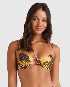 ROXY MARAKECH UW MEDIUM COVERAGE BIKINI TOP CHOC PLUS