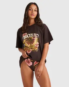 ROXY MARAKECH PRINTED TEE CHOCOLATE PLUM
