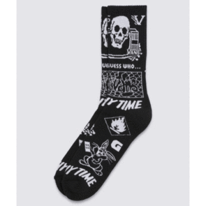 VANS BUBS 66 CREW SOCKS BLACK