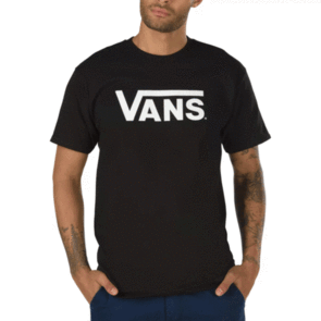 VANS CLASSIC TEE BLACK WHITE