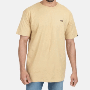 VANS LEFT CHEST LOGO TEE TURKISH COFFEE MARSHMALLOW