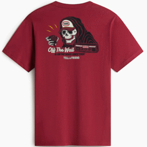 VANS ON THE ROAD SS TEE BURGUNDY