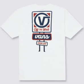 VANS OPEN LATE SS TEE WHITE