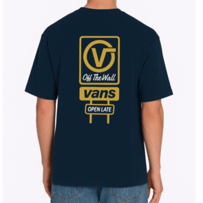 VANS OPEN LATE SS TEE NAVY