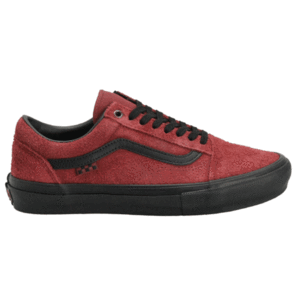 VANS SKATE OLD SKOOL HAIRY SUEDE BLACK/BURGUNDY