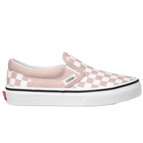 VANS YOUTH CLASSIC SLIP-ON COLOR THEORY CHECKERBOARD ROSE SMOKE
