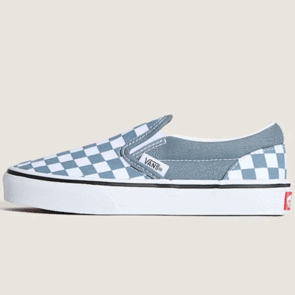 VANS YOUTH CLASSIC SLIP-ON COLOR THEORY CHECKERBOARD STORMY WEATHER