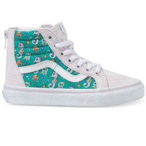 VANS YOUTH SK8-HI ZIP (SEA PARTY) ORCHID ICE/TRUE WHITE