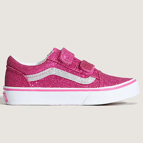 VANS YOUTH OLD SKOOL V GLITTER RASPBERRY ROSE
