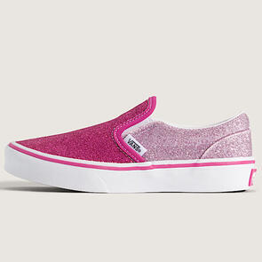 VANS YOUTH CLASSIC SLIP-ON GLITTER RASPBERRY ROSE
