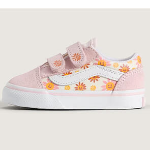 VANS TODDLERS OLD SKOOL V SUNSHINE FLOWER PASTEL PINK