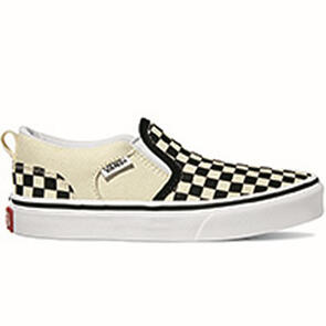 VANS ASHER (CHECKERS)  BLACK/NATURAL