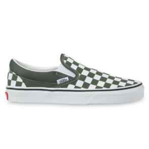 VANS CLASSIC SLIP-ON (CHECKERBOARD) THYME/TRUE WHITE