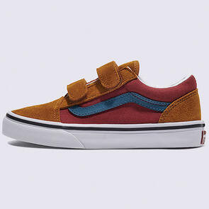 VANS OLD SKOOL V COLOR BLOCK MULTI/TRUE WHITE COLOR BLOCK