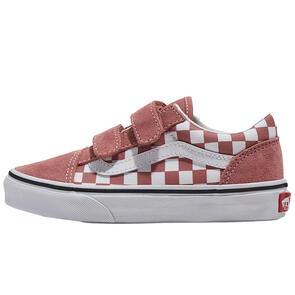 VANS YOUTH OLD SKOOL V COLOR THEORY CHECKERBOARD WITHERED ROSE