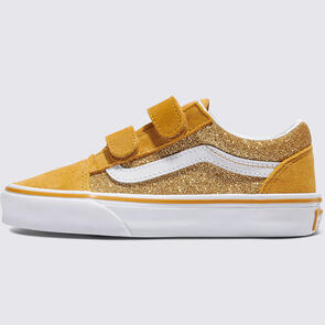 VANS YOUTH OLD SKOOL V GLITTER CHAMPAGNE GOLD