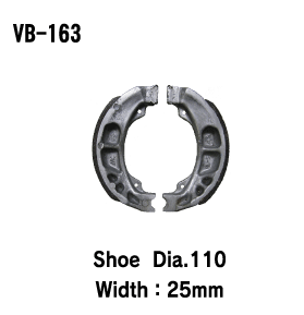 VESRAH XRM125 BRAKE SHOES VB163