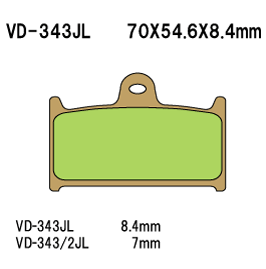 VESRAH VD343/2JL SINTERED METAL DISC PADS VESRAH