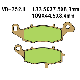 VESRAH VD352JL SINTERED METAL DISC PADS VESRAH. ALT: SD352 AX35229