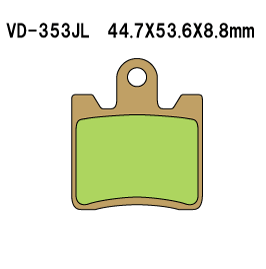 VESRAH VD353JL SINTERED METAL DISC PADS VESRAH. ALT: SD353