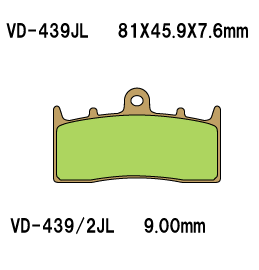 VESRAH VD439JL SINTERED METAL DISC PADS VESRAH